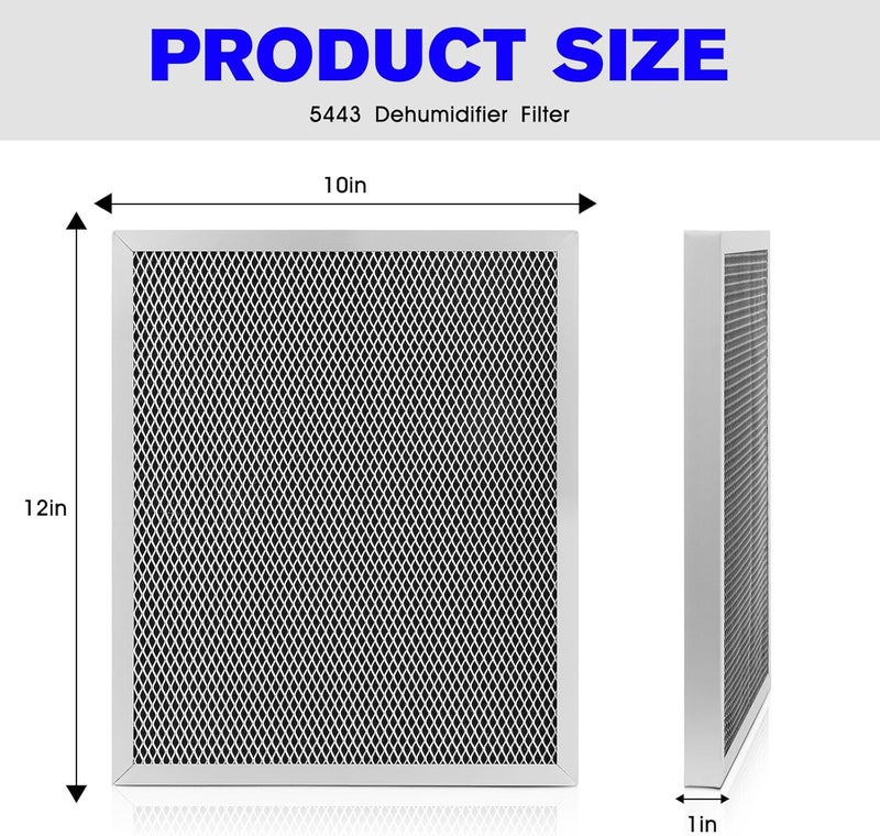 Vilapow 5443 Dehumidifier Filter Replacement MERV 8 Washable Whole House Filter 10" x12" x1" Fit for Aprilaire 1830 1850 1852 Ventilation 8191 8192 - (1 Pcs) - Image 3